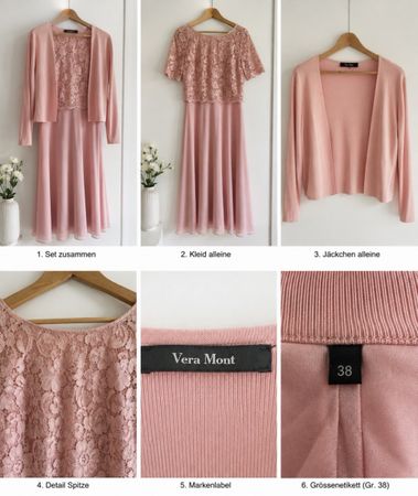 Kleid mit Jäckchen Vera Mont Rosé Grösse 38