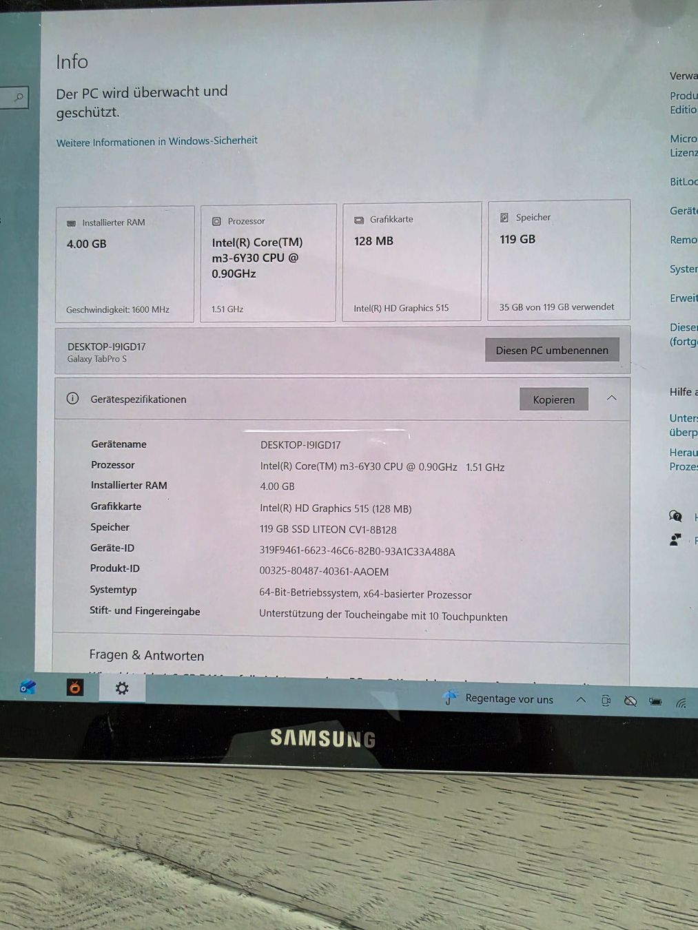 Samsung Tablet PC: Samsung Galaxy TabPro S – Gebraucht aus Heimberg von cinderella13 2