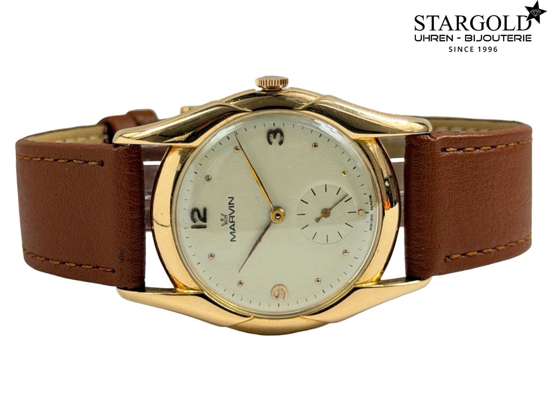 Marvin Orologi: Marvin Handaufzug Vintage Gold – Usato da Zürich venduto da Stargold-Uhren 3