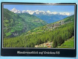 Wanderausblick auf Grächen