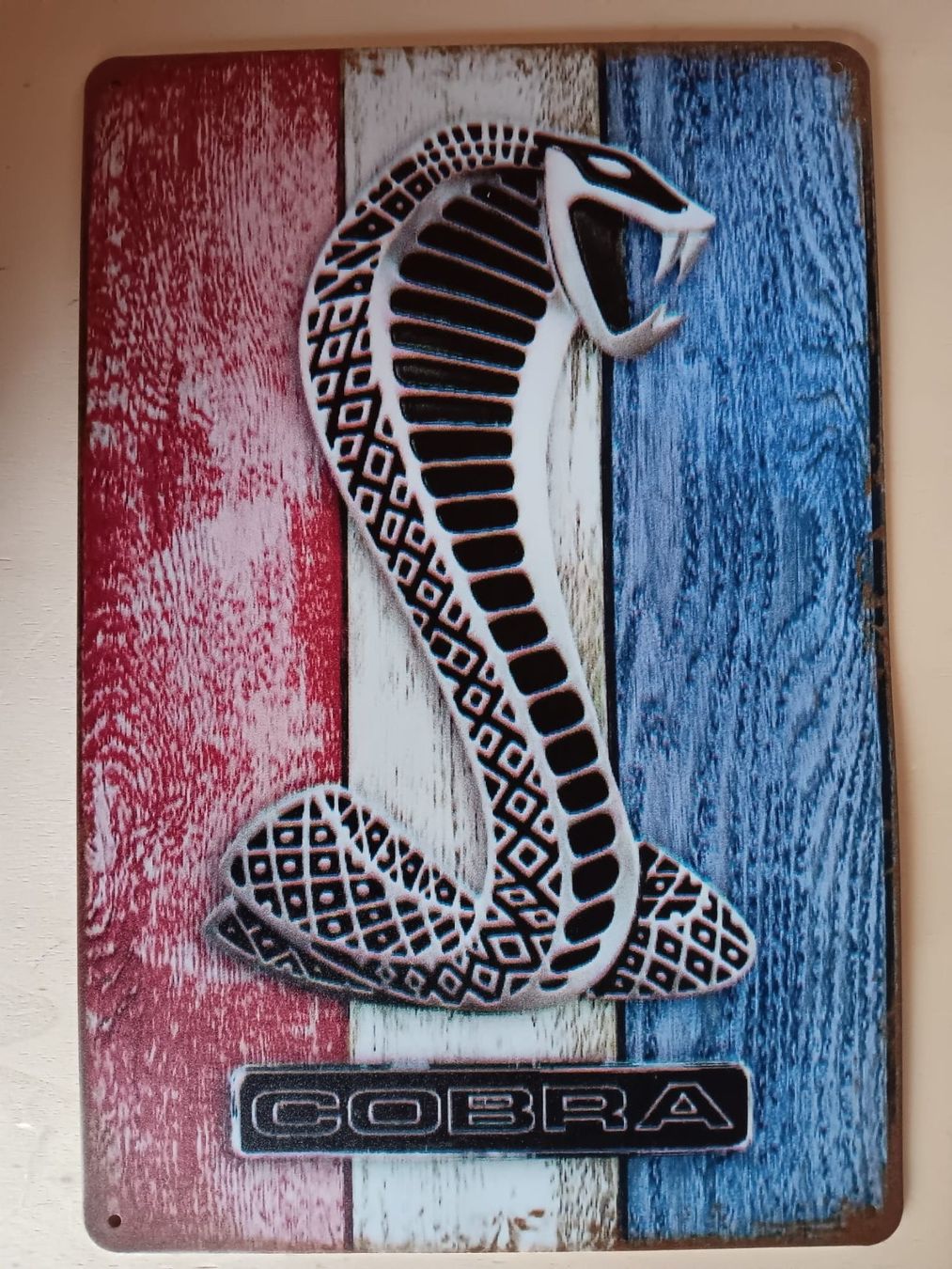 Insegne: Cobra Blechschild – Nuovo e nell'imballaggio originale da Alberswil venduto da mech350