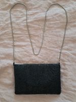 Sac de soirée noir avec perles et bandoulière état neuf