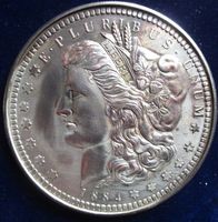 MORGAN US-Dollar 1884 - RARITÄT - 75mm 900er - 136.7 Gr. RRR