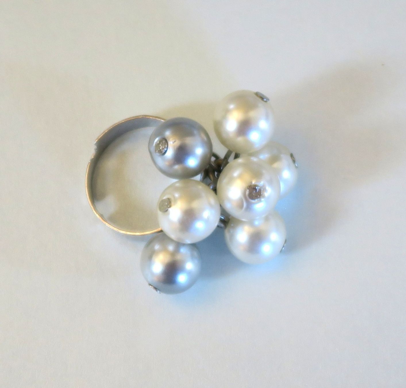 Anelli: Ring mit Wachsperlen, 62 mm – Usato da Brittnau venduto da marlenestone