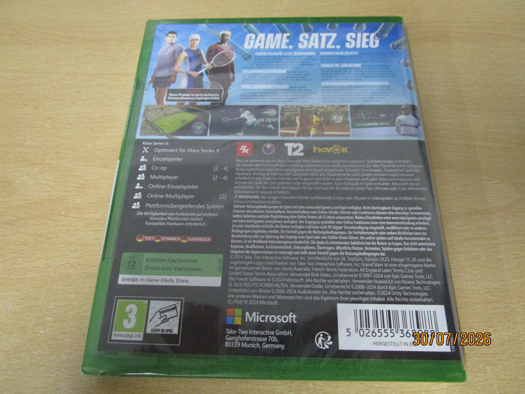 Microsoft Spiele: Top Spin 2K25 Xbox Series X + Xbox One - Neuware – Neu und originalverpackt aus Goldau von agestuffer 1
