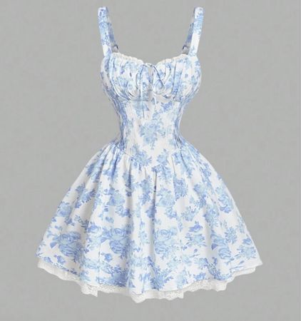 Sommerliches Blumenkleid, korsettartig, Gr. S, neuwertig