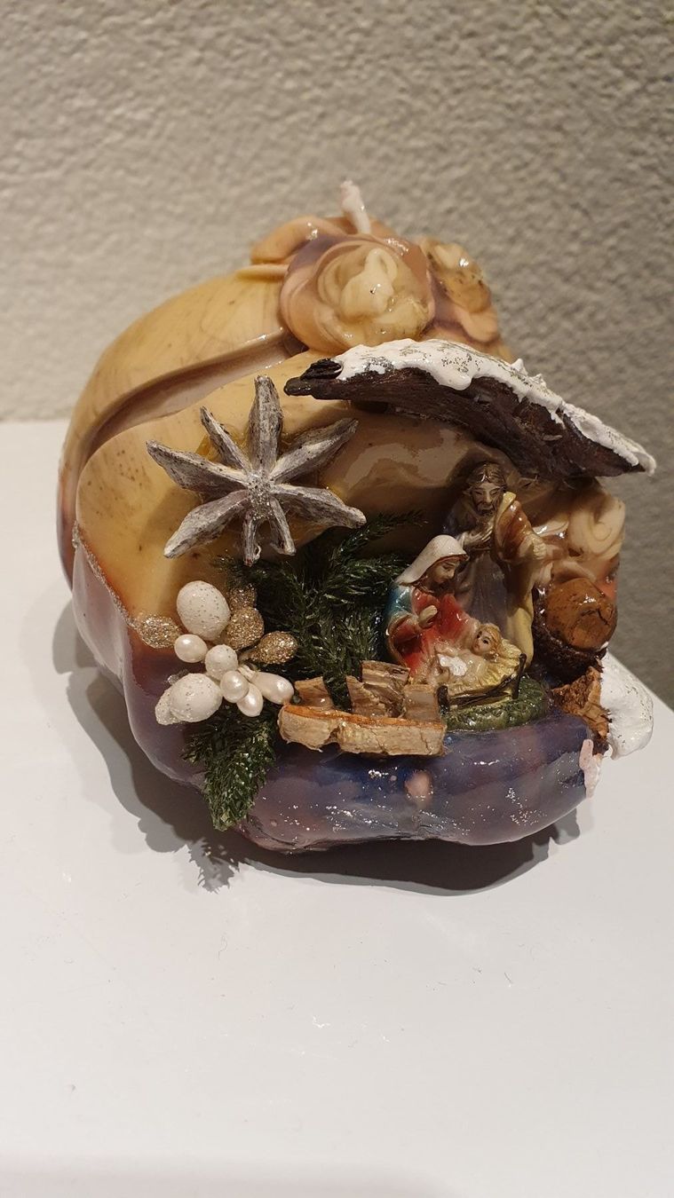 Candele: Handgemachte Weihnachtskrippe Kerze – Nuovo (secondo la descrizione) da Zug venduto da diana.bee 1