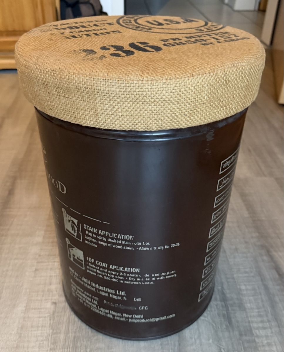 Sgabelli: Hocker mit Jute-Bezug, Vintage-Look, – Usato da Rapperswil BE venduto da mini-tom 1