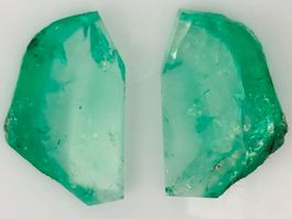 SMARAGD  Kristall-Scheiben   52.44cts   Ural / Sibirien
