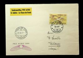 SUISSE VOL ST. GALLEN-LA CHAUX-DE-FONDS 1949. SLH 70.00/T529