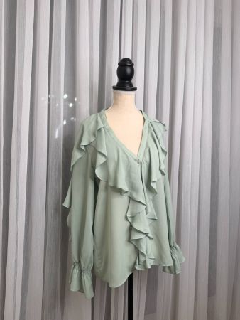 Zara Bluse in Pastelgrün