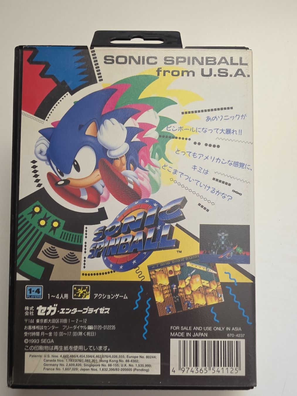 Sega Spiele: Sonic Spinball Sega Mega Drive Japan komplett CIB – Gebraucht aus Tafers von whereyogamesat 1