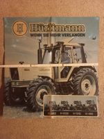 Oldtimer Traktor Prospekt Poster von Hürlimann H490 Deutsch