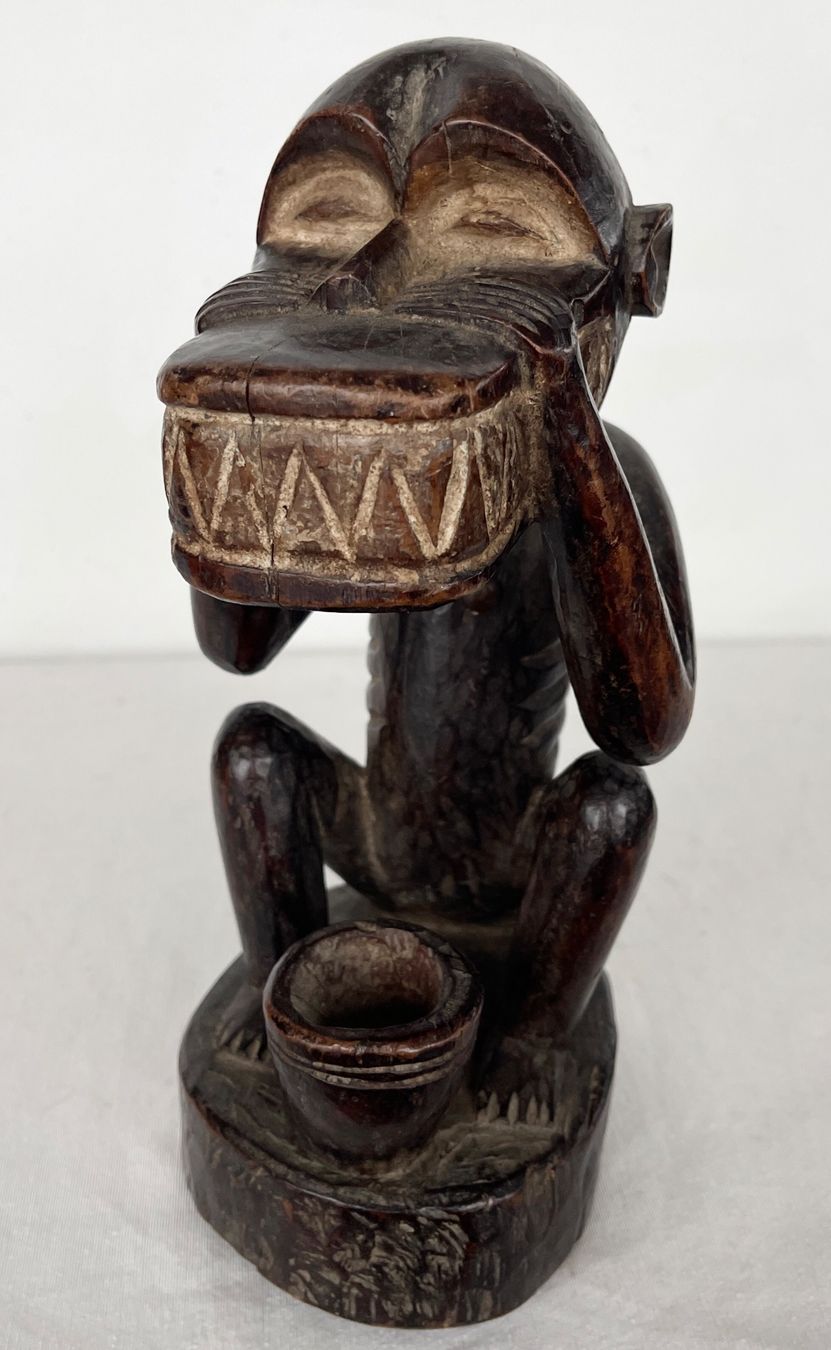 Figuren: ausdrucksstarker alter Baule Affe Elfenbeinküste Höhe 26 cm – Gebraucht aus Rüthi (Rheintal) von Kunsthaus777 6
