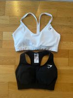 Gymshark Set Sport Top BH Set 2 Stück Grösse S schwarz weiss