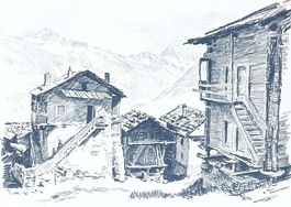 PEINTRE VAUDOIS - Charles Egly - village du Valais