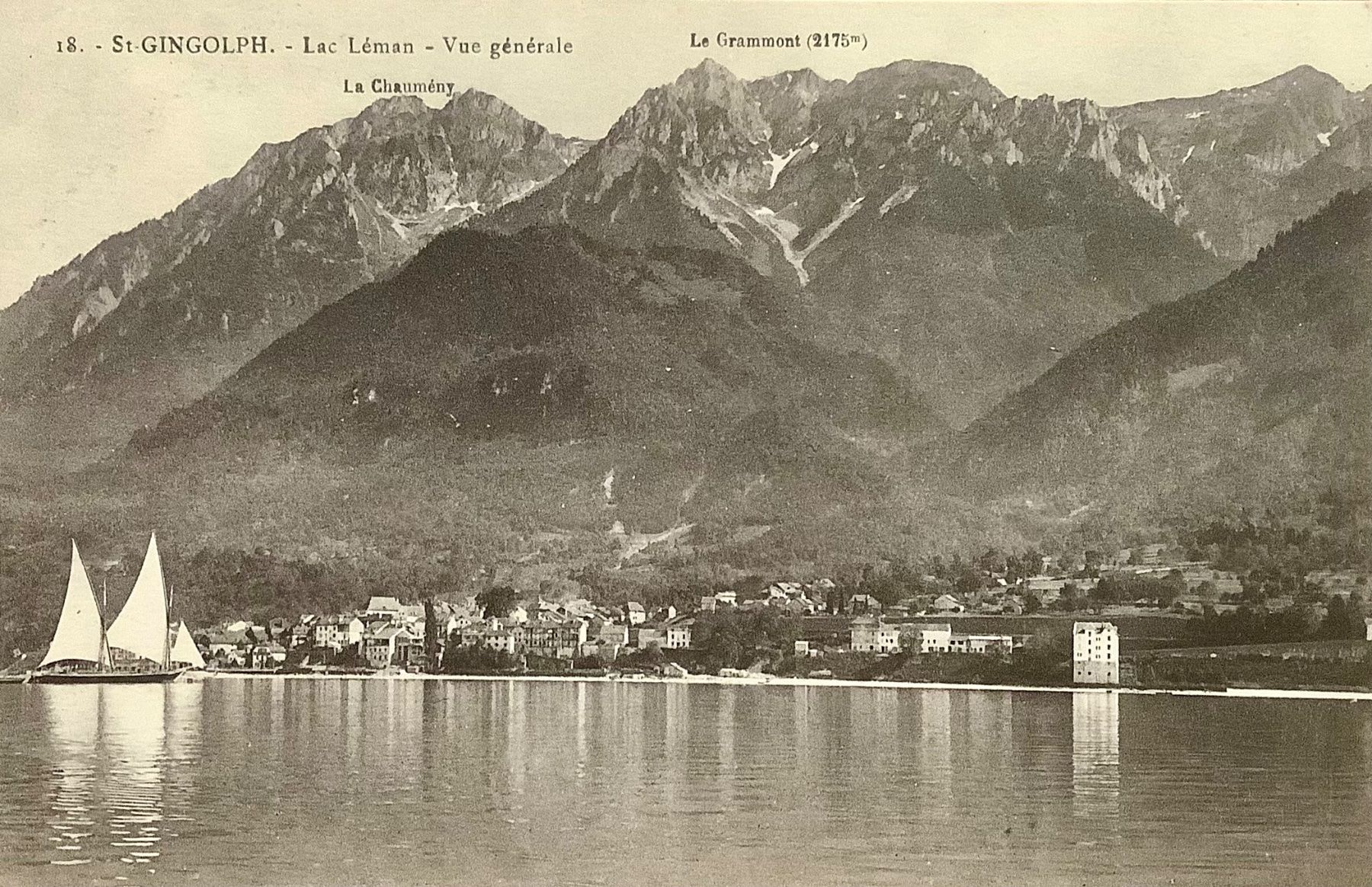 Cartoline postali: ST. GINGOLPH -  Lac Léman - Vue Générale – Usato da Root venduto da ENGLAND-TREASURES 1