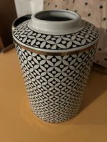 Vase décoratif, motif géométrique noir et blanc, neuf!