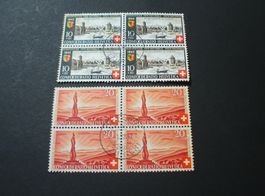 Pro Patria Satz 4erblocks 1942, sauber mittig o