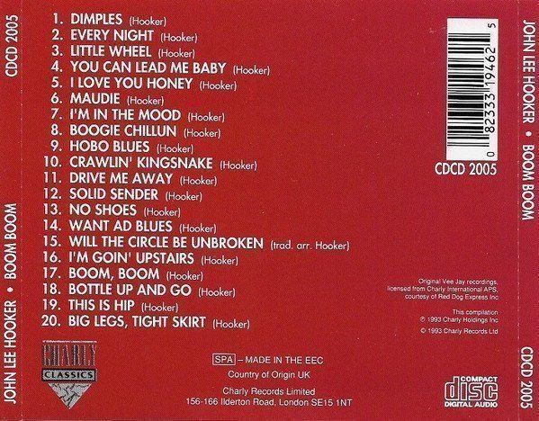 CD: John Lee Hooker - include "Dimples", "Every Night", "Maudie" – Usato da Unterbäch venduto da yohanson 1