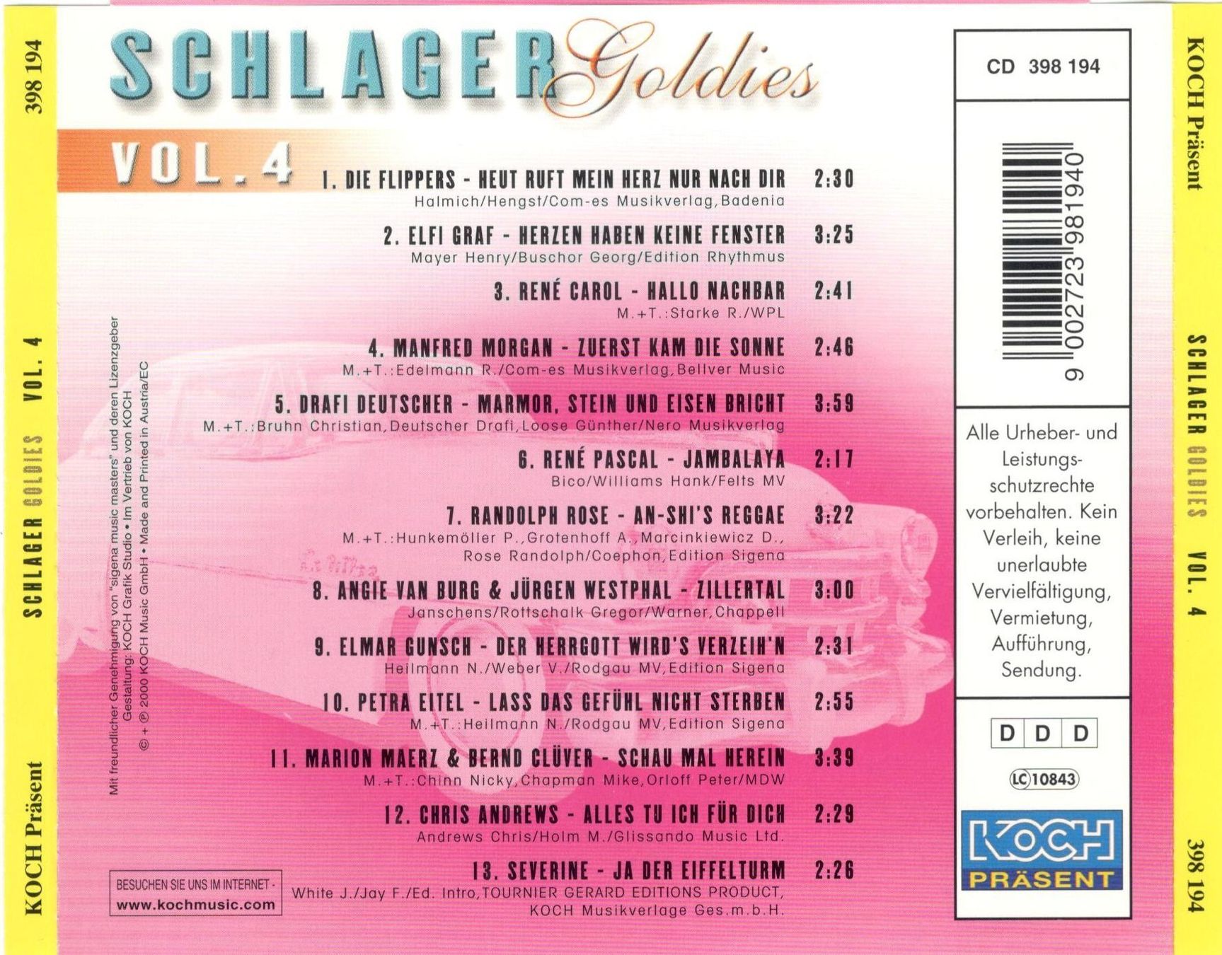 CD: Schlager Goldies Vol. 4 CD – Usato da St. Margarethen TG venduto da Smiley-Face 1