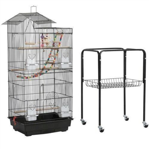 Vogelhäuser: Vogelkäfig Vogelhaus mit Ständer schwarz – Neu und originalverpackt aus Bottighofen von zaap 2
