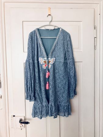 Ibiza-Tunika / Boho-Spitzenkleid Gr. 42