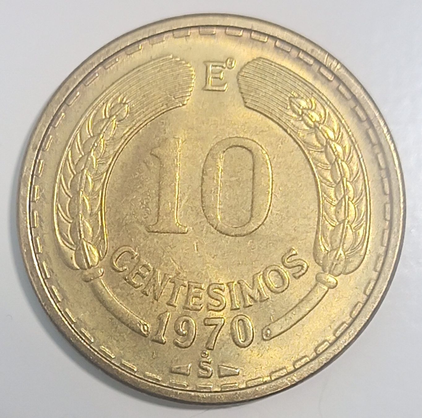 Tutti le monete: REPUBLIK CHILE - 10 CENTESIMOS 1970 -  VORZUEGLICH – Usato da Tobel venduto da fuertinero 2