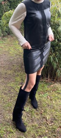 D&G vestito di pelle con lana