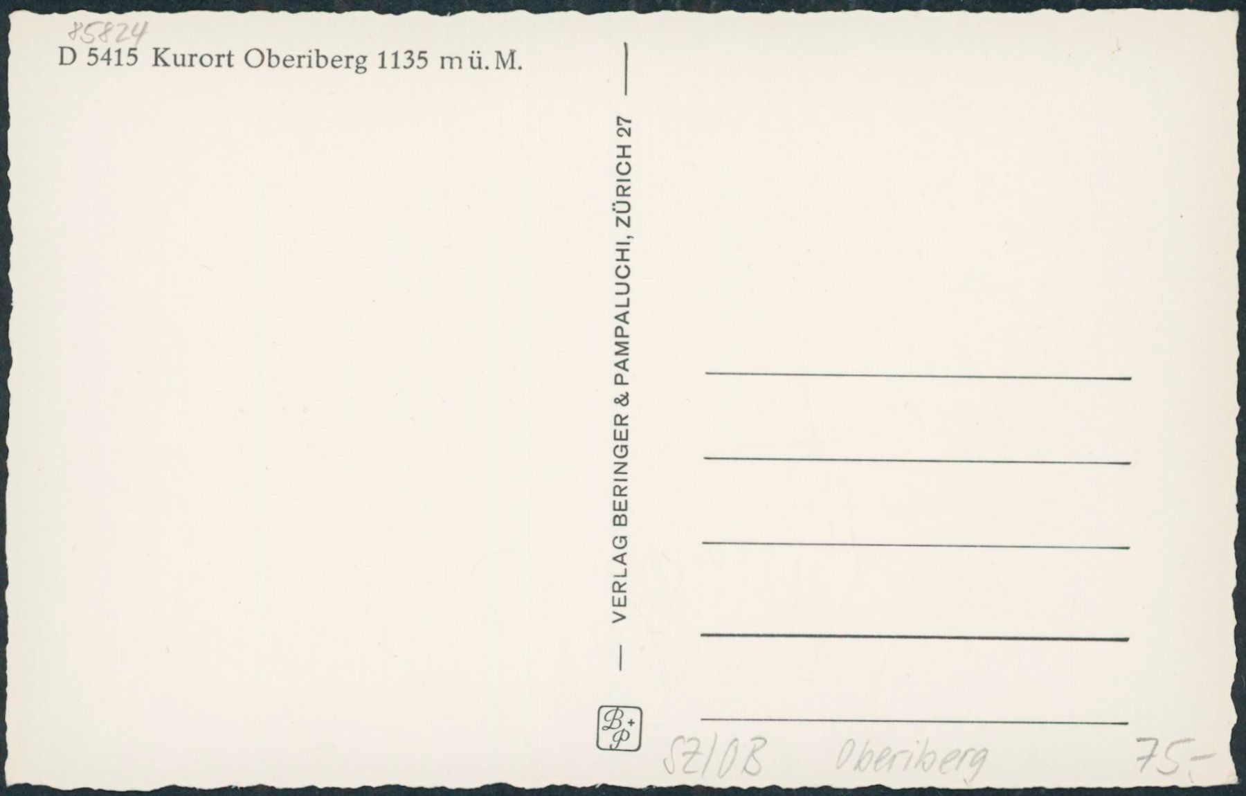 Ansichtskarten: SZ Oberiberg – Neu (gemäss Beschreibung) aus Schindellegi von dormay 1