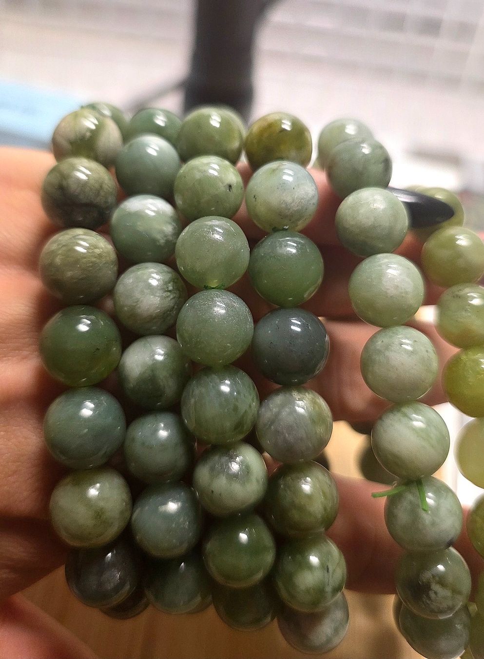 Minerali & Pietre curative: Grüne Jade Armband 11mm – Nuovo e nell'imballaggio originale da Matzingen venduto da Shay_Crystalz 1