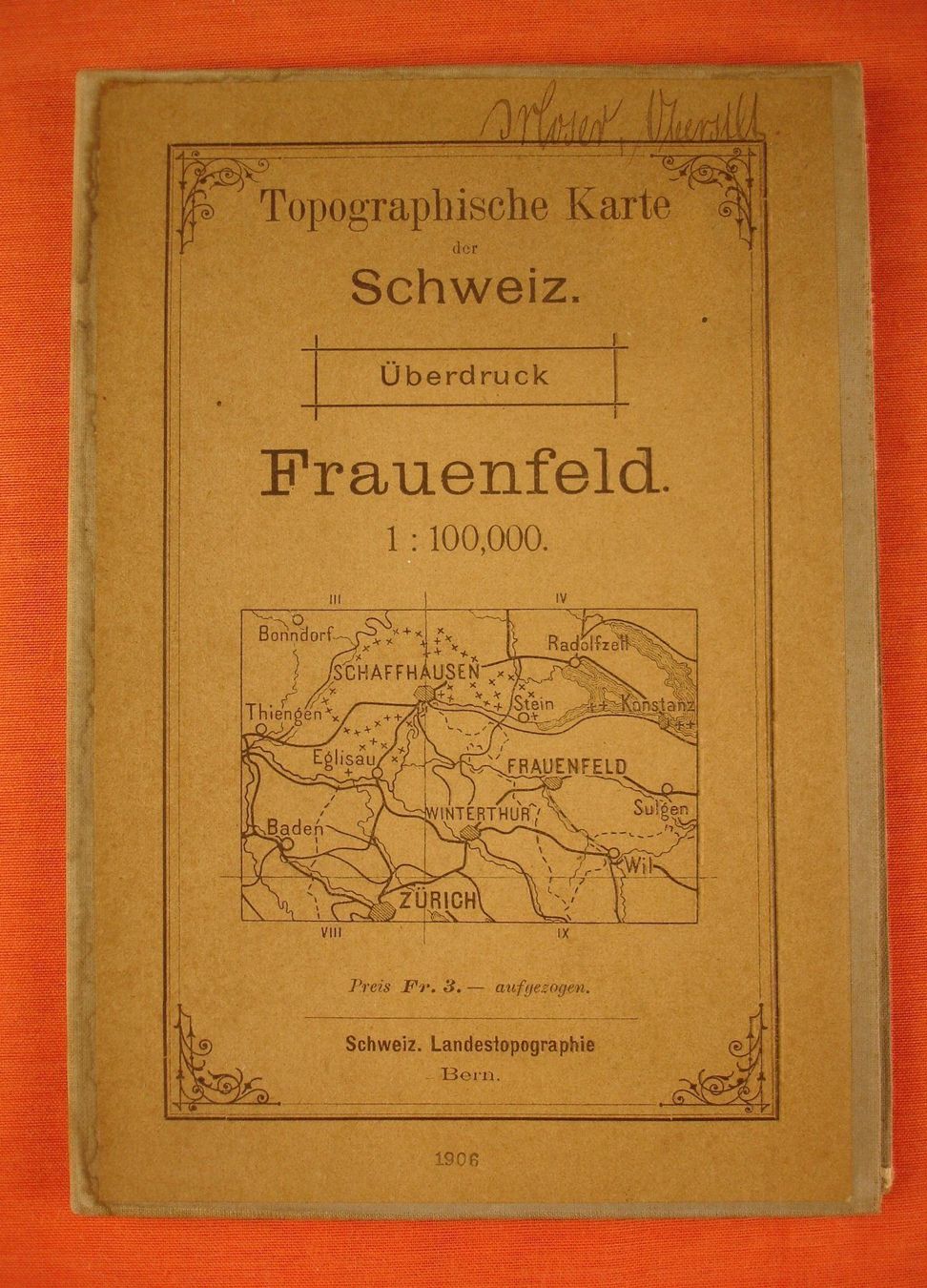 Ansichtskarten: FRAUENFELD 1906 – Gebraucht aus Grüningen von Kartensammler