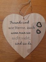 Deko Anhänger Freunde sind wie Sterne/ Holzherz 17cm, Shabby