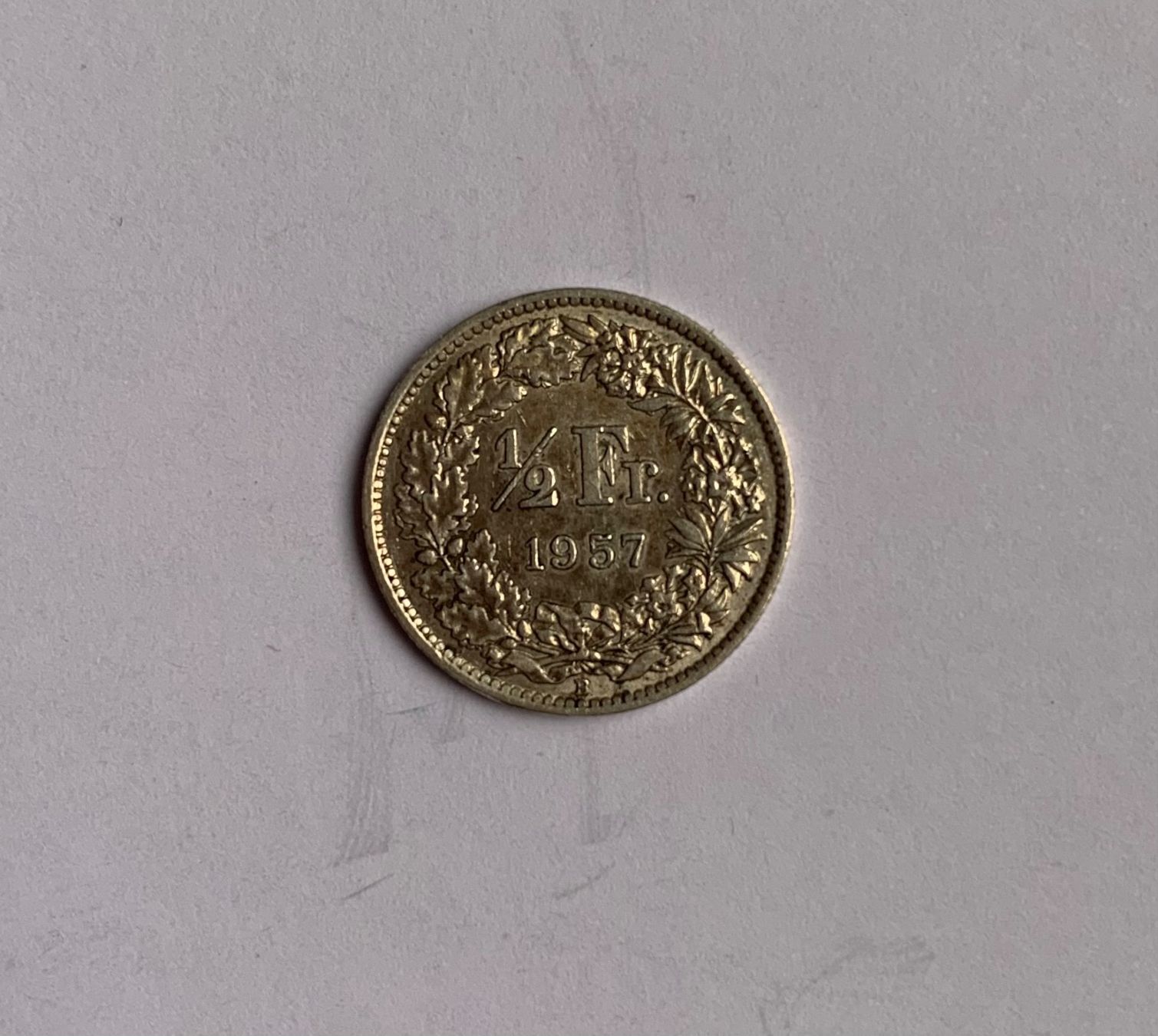 Tutti le monete: 50 Rappen 1957 - Silber - Schweiz – Usato da Zürich venduto da Apache4 2
