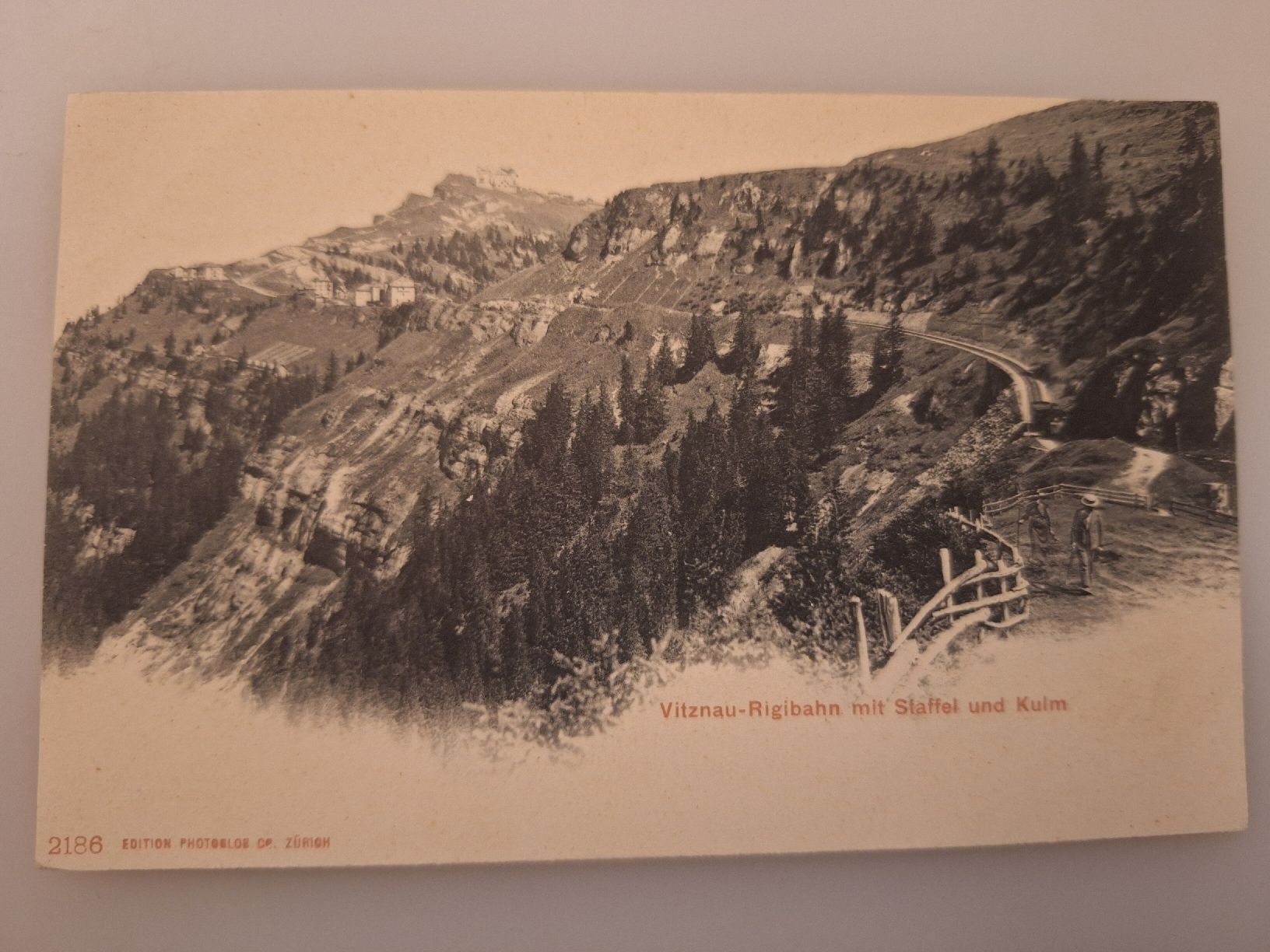 Cartoline postali: Vitznau-Rigi Bahn mit Staffel und Kulm  – Usato da Sargans venduto da nicsam1815