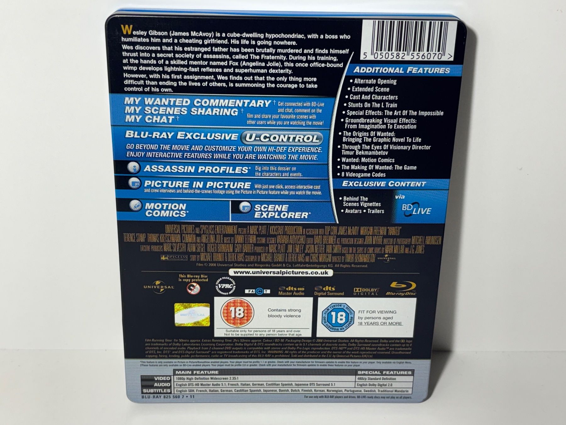 Tutti i DVDs: Wanted Blu Ray Steelbook – Usato da Wilderswil venduto da Mr.Fury 1