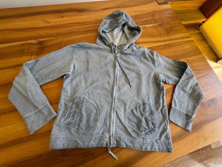 NILE Blaugraue Kapuzenjacke Grösse S super Style Oversize
