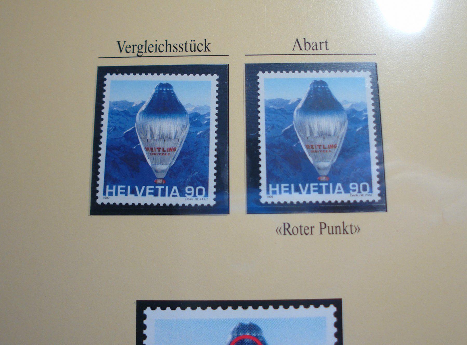 Tutti i francobolli: Abart 1999 **,  Breitling Orbiter, "Roter Fleck" – Usato da Niederwil AG venduto da morostahu