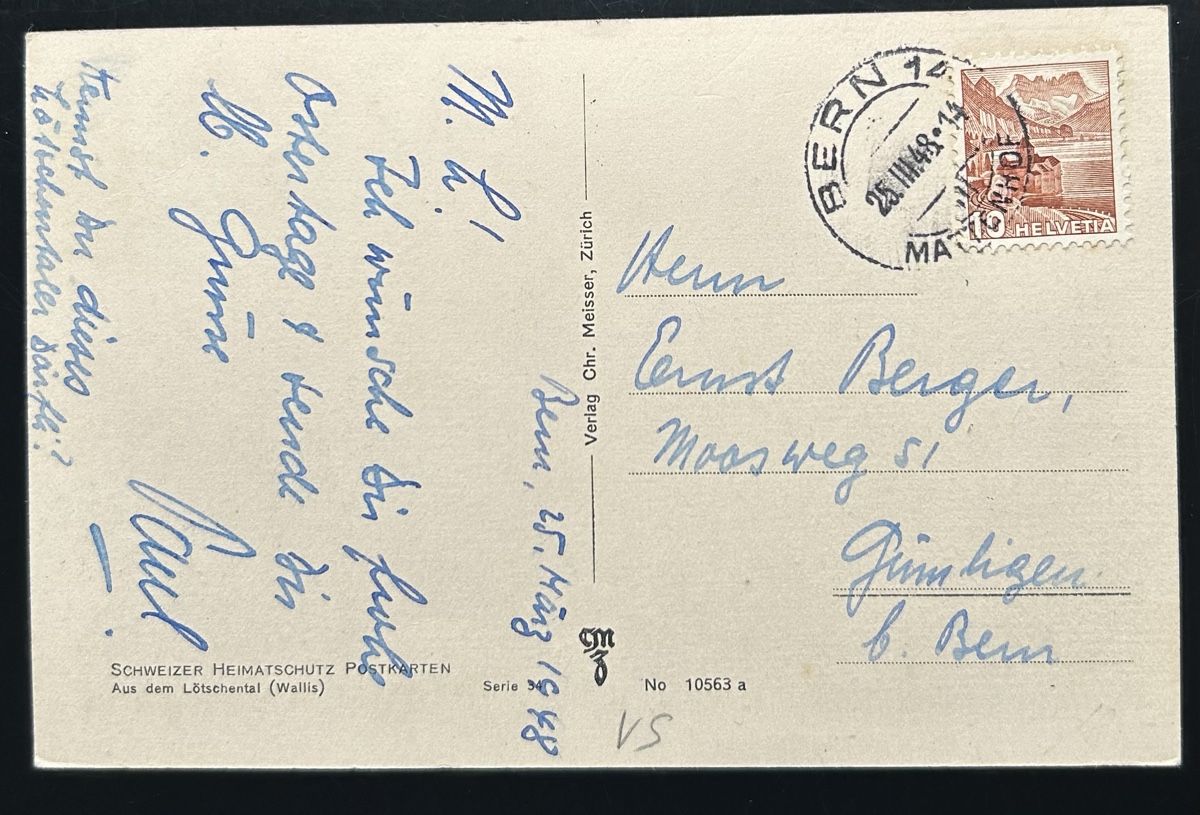 Cartoline postali: Kühmatten im Lötschental  – Usato da Horw venduto da Tellbub 1