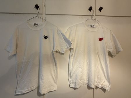 Set di 2 T-shirt PLAY Comme des Garçons bianche, taglia L
