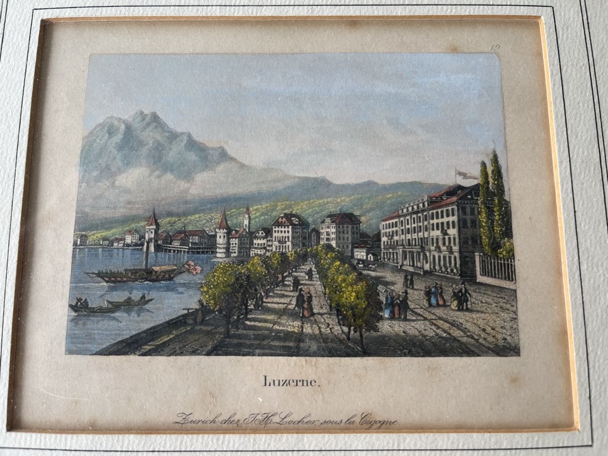 Incisioni: Stich Luzern , Quai/Schwanenplatz – Usato da Kriens venduto da burnauc 1