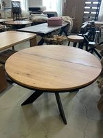 Esstisch Rund ausziehbar 130x130 Rustikale Eiche