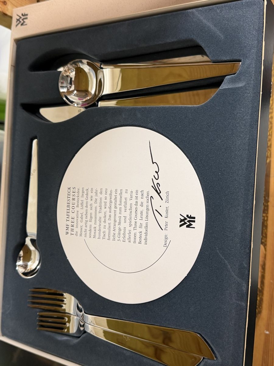 WMF Set di posate: WMF Tafelbesteck Three Courses, 6-teilig, neuwertig – Nuovo (secondo la descrizione) da Zumikon venduto da ems_6kdb 1