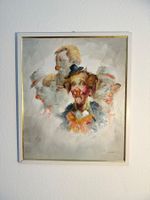 Ölgemälde Clown, Original, Kunst, Rarität, Top Zustand