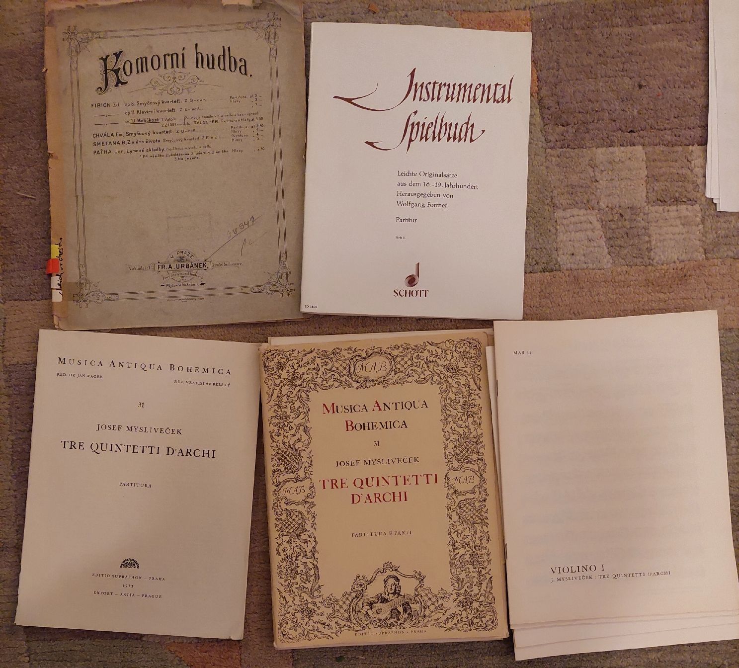 Livres: 10 Notenhefte mit leichterer Kammermusik  – D'occasion à Zürich par Cortin 1