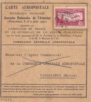Carte Aéropostale Journées Nationales de l'Aviation 1930