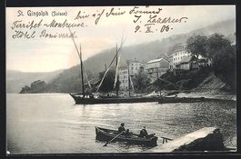 St. Gingolph, Ortsansicht vom See aus mi