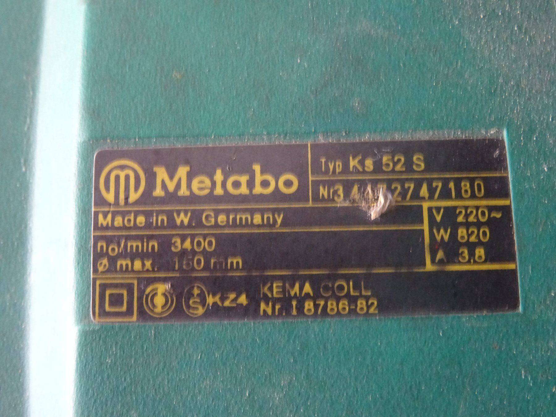 Metabo Scies: Handkreissäge – D'occasion à St. Gallenkappel par Heribert47 1