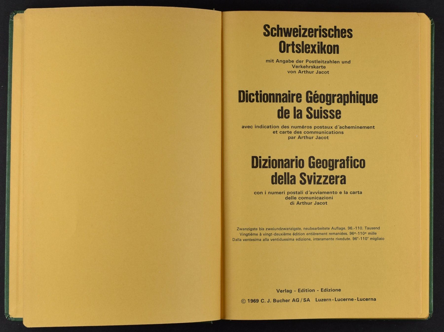 Bücher: SCHWEIZERISCHES ORTSLEXIKON 1969, gut erhalten – Gebraucht aus Wetzikon ZH von 2ndandvintage 1