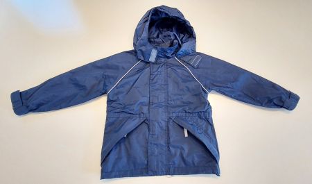 REGENJACKE mit KAPUZE & NETZFUTTER | Grösse 104 | Dunkelblau